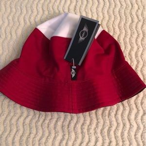 Mini Cooper bucket hat. One size .NWT. Red, white